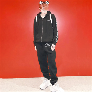 chrome hearts cross script embroidery sweatpants